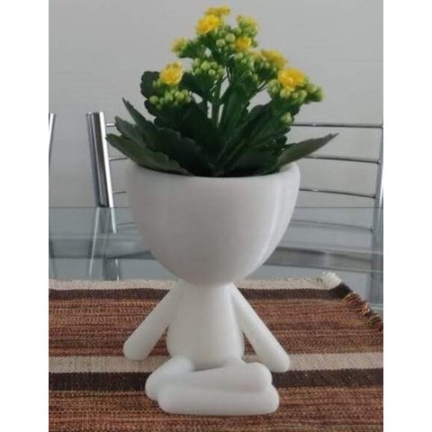 Vaso Decorativo - Robert Plant - Sentado Com Perna Cruzada - Impresso em 3D