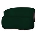 Ver imagem 1 de Poltrona Namoradeira Sofá Orgânico 2 Lugares Beatriz Composê Corino Marrom - Suede Verde