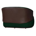 Ver imagem 2 de Poltrona Namoradeira Sofá Orgânico 2 Lugares Beatriz Composê Corino Marrom - Suede Verde