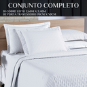 Ver imagem 6 de Cobreleito Queen Size Camesa Casa Blanca 200 Fios 100%algodao Toque Extra Macio Madri:branco