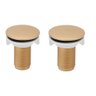 2 Tampa Tampão Tapa Furo Plug Gold 1/2 Lavatório/Pia/Cuba - 1