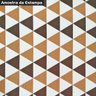 Poltrona Estampada Nina Triangulo Marrom para Costura Rodapé - 7
