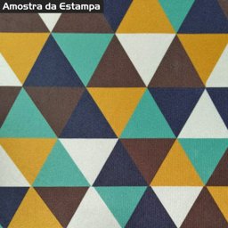 Poltrona Estampada Nina Triangulo Verde para Costura Rodapé - 7
