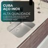 Cuba Aço Inox Zilei Extra Funda Polida Alto Brilho 56x34x17 - 5