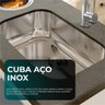 Cuba Aço Inox Zilei Extra Funda Polida Alto Brilho 56x34x17 - 4