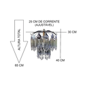 Ver imagem 5 de Lustre Pendente De Cristal Vidro Para Quarto Moderno