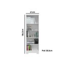 Ver imagem 2 de Armário de Cozinha Modulado Bordo 2 Portas C/ Chave 32cm Amendoa/off White - Ronipa