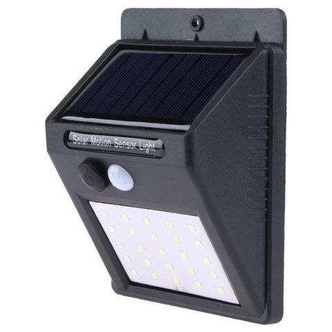 Luminária Solar de Parede 25 Leds Sensor de Movimento Gt511