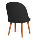 Ver imagem 6 de Kit 04 Cadeiras Poltrona de Jantar Luna Suede Preto Pés Palito Castanho - Pallazio