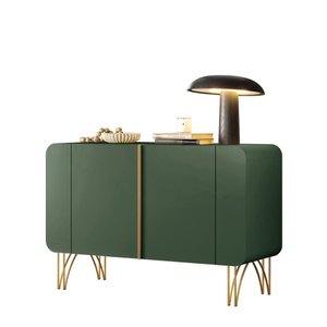 Aparador Buffet Sala Benvenuto com 2 Portas e Pés em Aço Verde Pistache