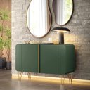 Ver imagem 2 de Aparador Buffet Sala Benvenuto com 2 Portas e Pés em Aço Verde Pistache