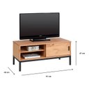 Ver imagem 3 de Rack TV Bancada 32 Polegadas Madeira 1 Portas 2 Prateleiras Selma Madeirado