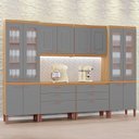 Ver imagem 1 de Cozinha Praga Modulada Composta por 06 Módulos 100% Mdf com Paneleiros e Balcões