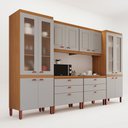 Ver imagem 3 de Cozinha Praga Modulada Composta por 06 Módulos 100% MDF com Paneleiros e Balcões