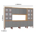 Ver imagem 4 de Cozinha Praga Modulada Composta por 06 Módulos 100% Mdf com Paneleiros e Balcões
