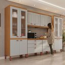 Ver imagem 2 de Cozinha Praga Modulada Composta por 06 Módulos 100% MDF com Paneleiros e Balcões