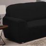 Capa Sofa 2 e 3 Lugares Malha Elastico Ajustavel Coladinha:PRETO - 2
