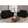 Capa Sofa 2 e 3 Lugares Malha Elastico Ajustavel Coladinha:PRETO - 1