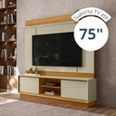 Ver imagem 4 de Home Theater Siena 2 Portas C/ Detalhes Chanfrados P/ Tv até 75" - Cumaru/opala Madetec
