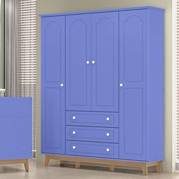 Guarda Roupas Infantil Tuboarte Henry 4 portas e 3 gavetas 100% em MDF - 1