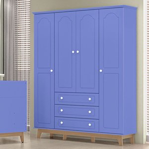 Guarda Roupas Infantil Tuboarte Henry 4 portas e 3 gavetas 100% em MDF