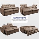 Ver imagem 5 de Sofá sem Caixa Retrátil 1,80m Softgel Celeste Velusoft Castor Cama Inbox