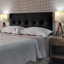 Ver imagem 2 de CABECEIRA ESTOFADA DURASI 05 CORINO PRETO CASAL 140 X 60 cm RBL