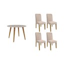 Ver imagem 1 de Mesa Cozinha Dani 109 + 4 Cad Clarice Nature/Bege Cimol