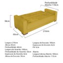 Ver imagem 3 de Sofá Cama 3 Lugares Jobim Suede - Doce Sonho Móveis SOFÁ CAMA SOFÁ 3 LUGARES Amarelo