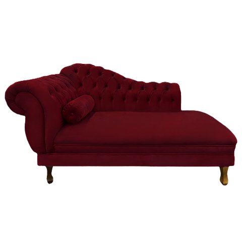 Recamier Barcelona 1,60 Suede Vinho - Dominic Decor