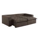 Ver imagem 3 de Sofá Cama 2 Lugares Retrátil Reclinável M-184 Veludo Martins Marrom