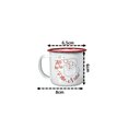 Ver imagem 2 de Conjunto Bule Esmaltado Vermelho 1700ml e 6 Canecas Estampa Natal 150ml - Yangzi