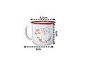 Ver imagem 2 de Conjunto Bule Esmaltado Vermelho 1700ml e 6 Canecas Estampa Natal 150ml - Yangzi