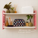 Ver imagem 4 de Kit 2 Suporte Prateleira Rosa Infantil Feminino Delicado Estilo Industrial Quarto Criança Decorativo