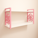 Ver imagem 5 de Kit 2 Suporte Prateleira Rosa Infantil Feminino Delicado Estilo Industrial Quarto Criança Decorativo