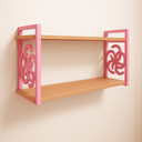 Ver imagem 6 de Kit 2 Suporte Prateleira Rosa Infantil Feminino Delicado Estilo Industrial Quarto Criança Decorativo