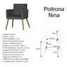 Poltrona Decorativa Nina Platinum Decor Grafite - 3