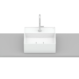 Cuba Roca Apoio Quadrada C/mesa Terra T8 350x350 Black Matte Branco - 2