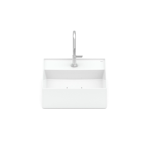 Cuba Roca Apoio Quadrada C/mesa Terra T8 350x350 Black Matte Branco