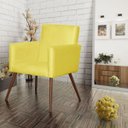Ver imagem 2 de Poltrona Decorativa Nina Platinum Decor Amarela