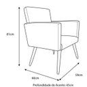 Ver imagem 5 de Poltrona Decorativa Nina Platinum Decor Amarela