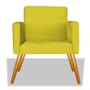Ver imagem 3 de Poltrona Decorativa Nina Platinum Decor Amarela