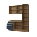 Ver imagem 5 de Armário de Cozinha Compacta 100% Mdf 190cm Nogueira/azul Profundo Celeste Kappesberg