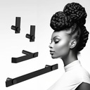 Ver imagem 2 de Kit Acessório de Banheiro Preto Fosco 4 Peças Grego Metal 2050pm