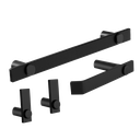 Ver imagem 1 de Kit Acessório de Banheiro Preto Fosco 4 Peças Grego Metal 2050pm