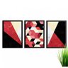 Kit de Quadros Decorativos 3 Peças Abstrato Los Quadros - 1