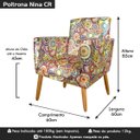 Ver imagem 6 de Poltrona Estampada Nina Mosaico para Costura Rodapé
