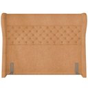 Ver imagem 6 de Kit Cabeceira Cama Box Casal 195cm Madrid com Puff Recamier Santorini Bouclê Mostarda