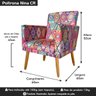 Poltrona Nina para Sala de Estar Rodapé Mandala Vermelho - 6