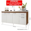 Ver imagem 4 de Balcão de Cozinha para Pia de 160cm Sem Tampo Suiça Fidelitá Com 4 Portas 1 Gaveta
